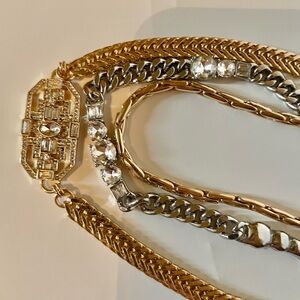 NWT White House Black Market  Elegant Gold and Silver Women's Necklace